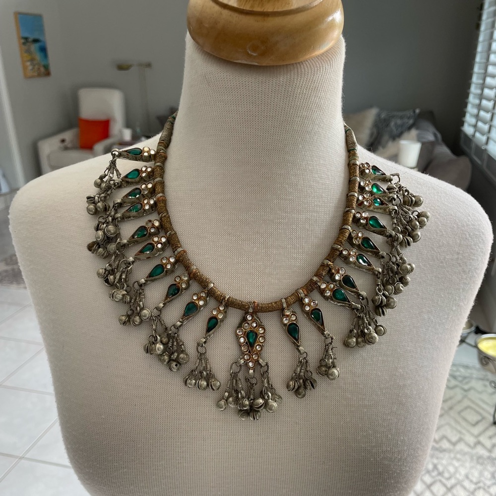 Gorgeous vintage tribal collar necklace - Picture 2 of 5